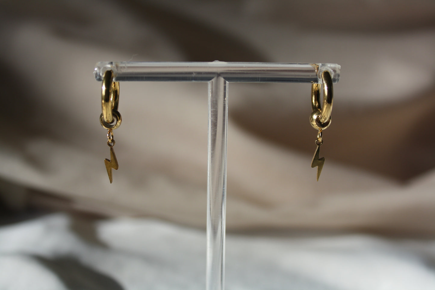 Lightning Bolt Huggie Hoop