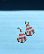 Load image into Gallery viewer, Striped Chevron Earring
