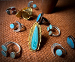 Load image into Gallery viewer, Teal Agate Statement Ring
