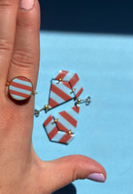 Load image into Gallery viewer, Striped Chevron Earring

