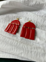 Load image into Gallery viewer, Red Shine Stonehenge Earrings
