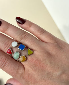 3 in 1 Geometric Ring