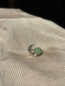 Silver Moon Ring: Sage