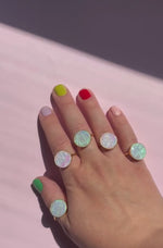 Load and play video in Gallery viewer, Gold Circle Holo Ring
