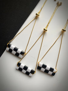 Black & White Checkered Bracelet