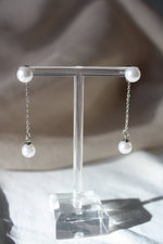 Load image into Gallery viewer, Pearl Drop Earrings Silver
